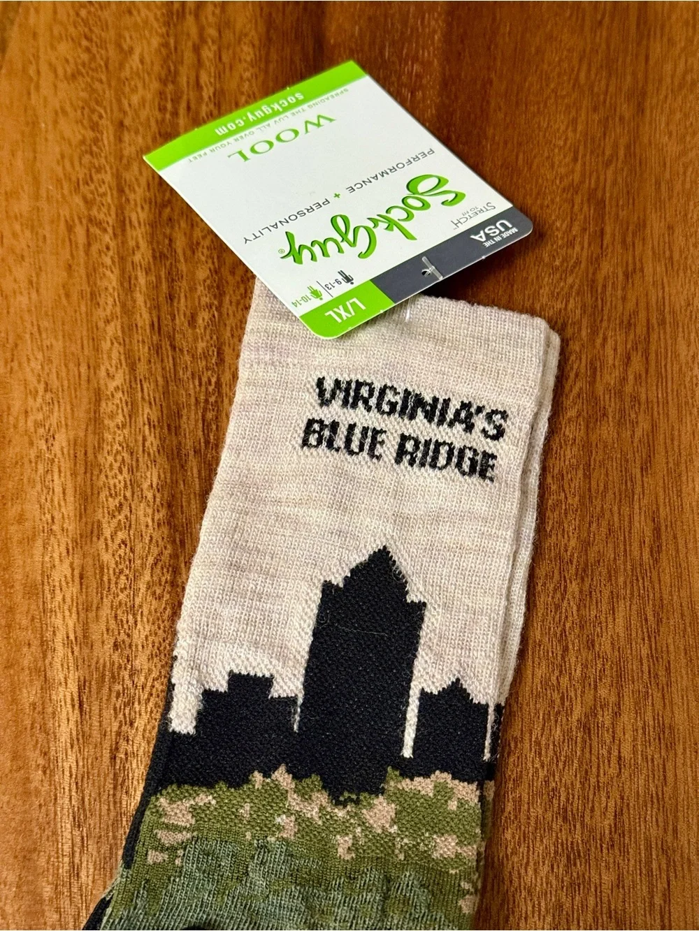 Men's Crew Socks — Green & Black